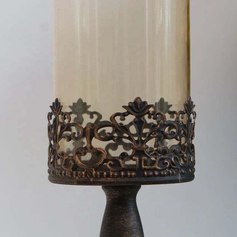 Wholesale Glass Candle Stick Home Other Decoration Candlestick Unique Creative Metal Candle Holder