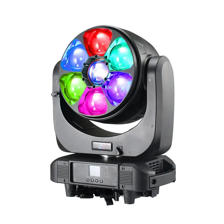 LED Professional stage decoration 60W rgbw 4-in-1 zoom 7x60w DJ Lighting beam zoom wash LED Stage Light