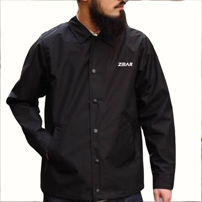 Popular Nylon Shell Polyester Lining Jacket Custom Print Windbreakers for Men