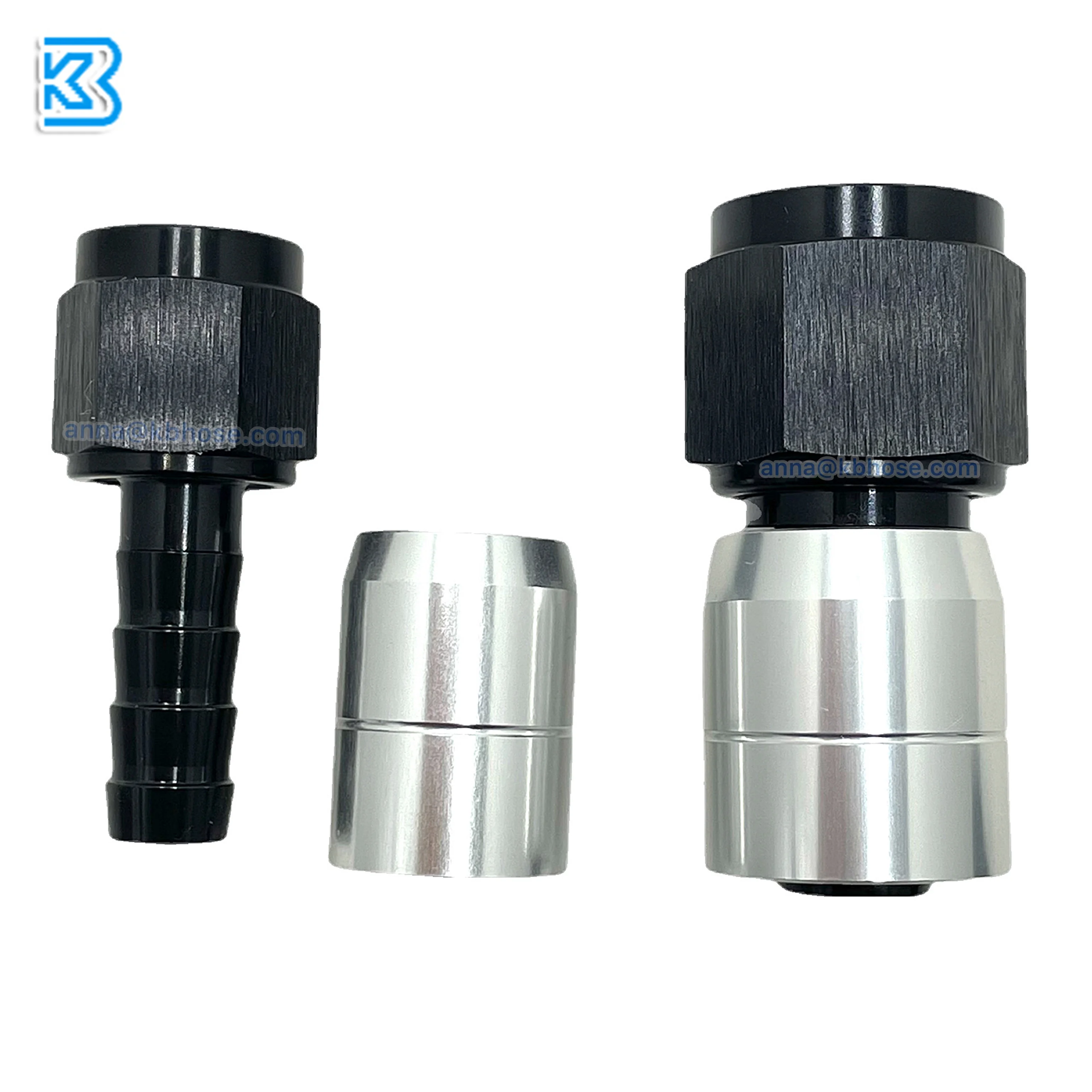 Crimp Press On Swivel An6 An8 An10 An12 AN16 Straight 45deg 90deg Hose Ends An Fitting