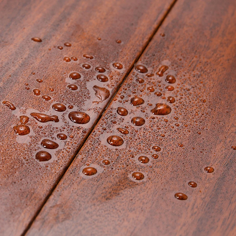 Traditional residential wood flooring 610mm length solid wood OKAN red color wood flooring for kitchen