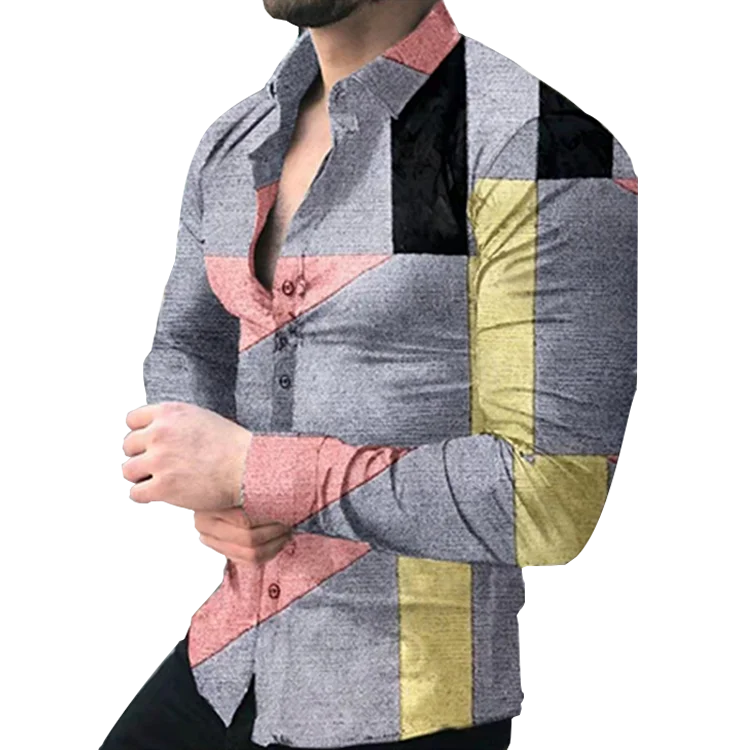 best quality Distressed western mens long sleeve shirts man flower shirt