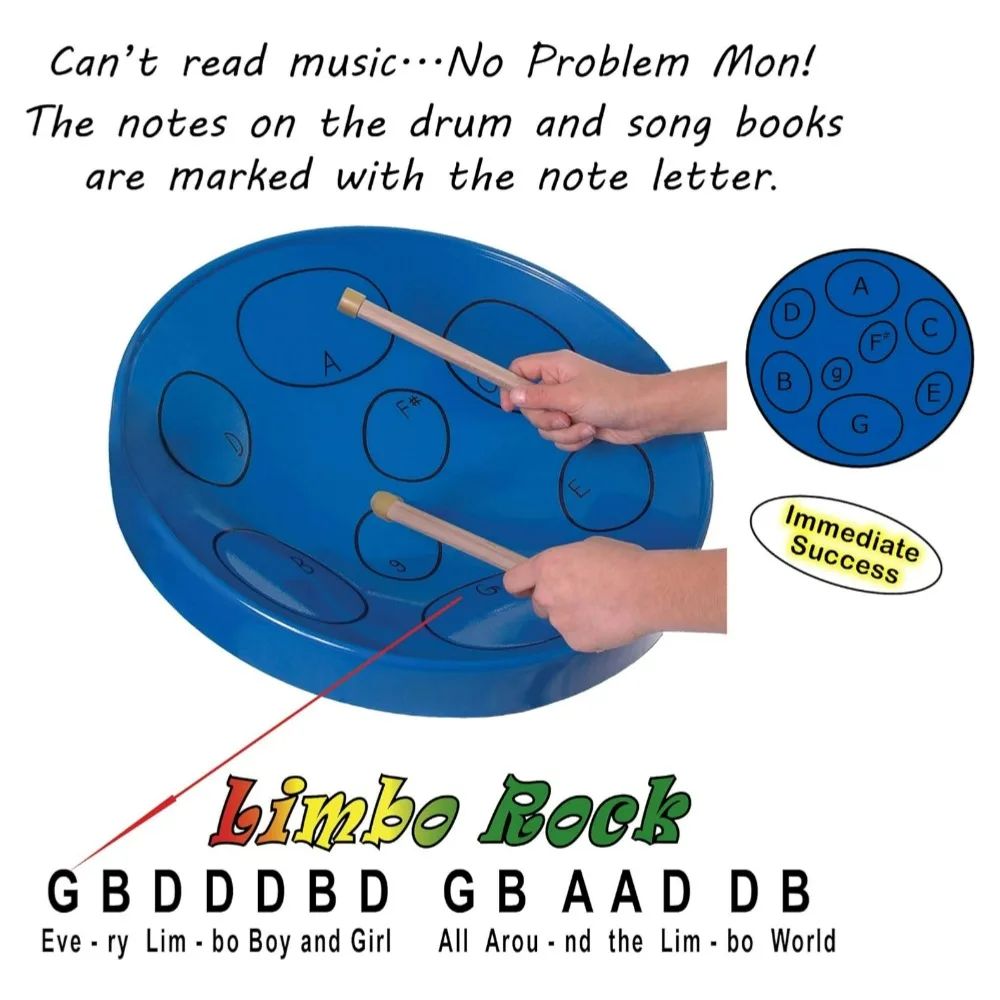 16 inch Classic Blue Handmade Trinidad Drum in China Authentic Pan Ready to Play Kit Percussion Instrument for kids