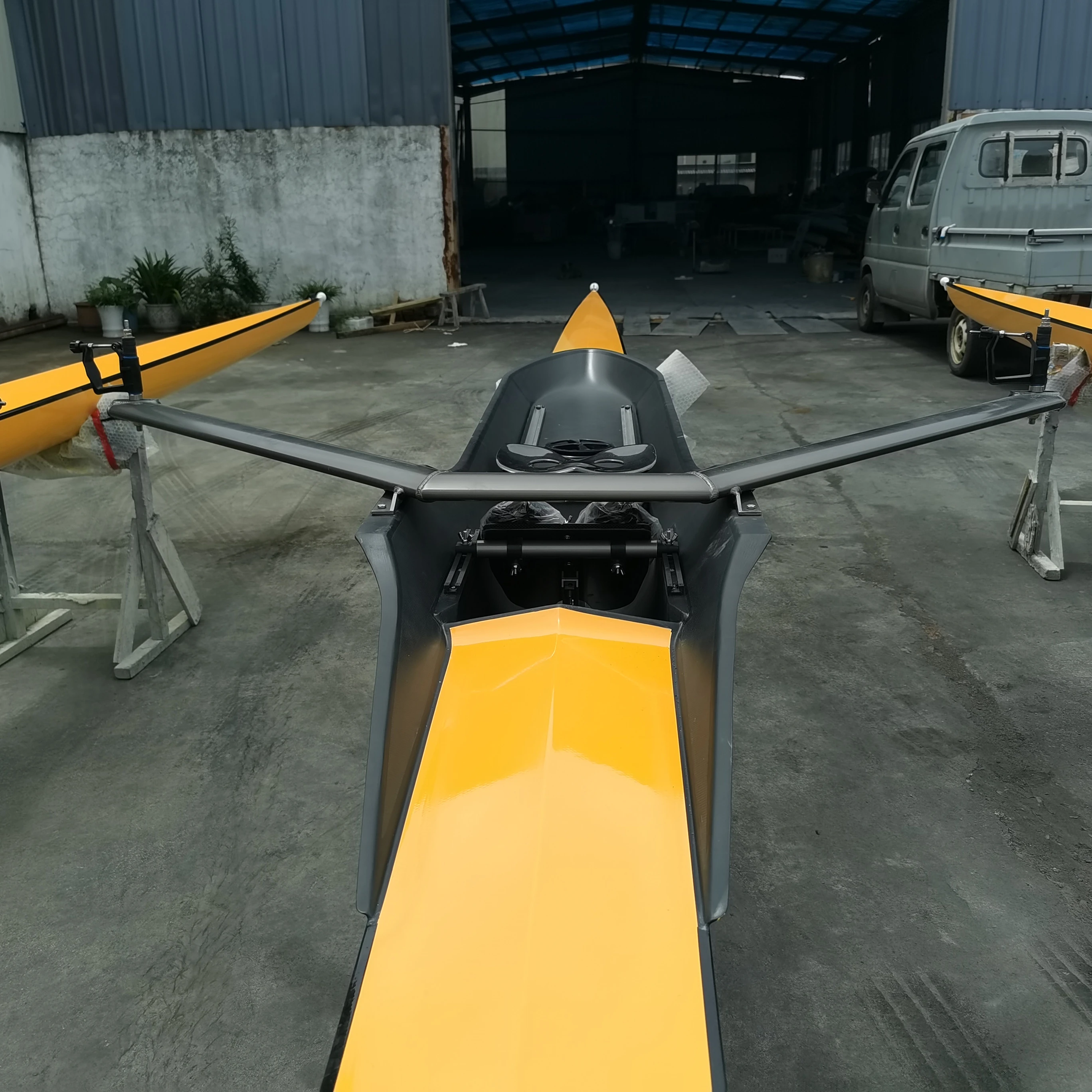 FISA sprint boat 1x racing shell carbon  rowing shell rowing scull row boat supplies with wing rigger euro rigger