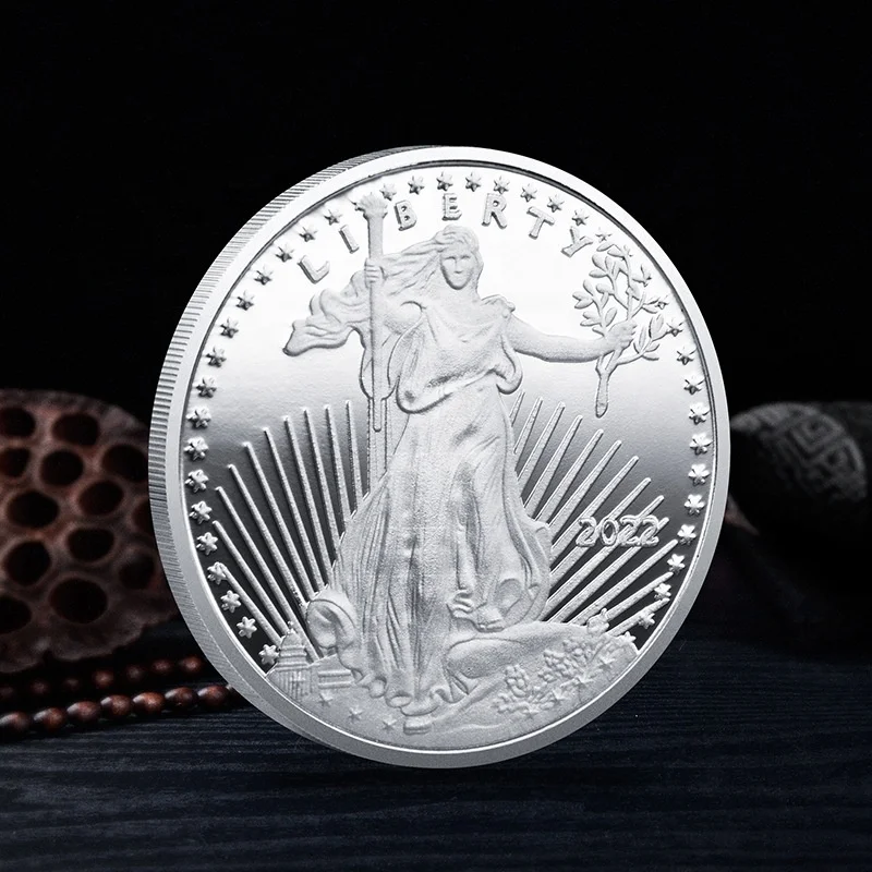 Customized new style statue of liberty commemorative coin souvenirs jewelry