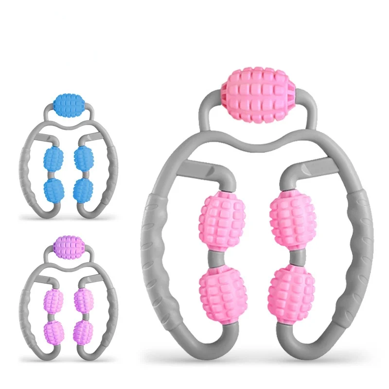2021 Leg Muscle Massager 5 Wheels Body Shaping Relaxation Roller Ring Clamp Leg Massager