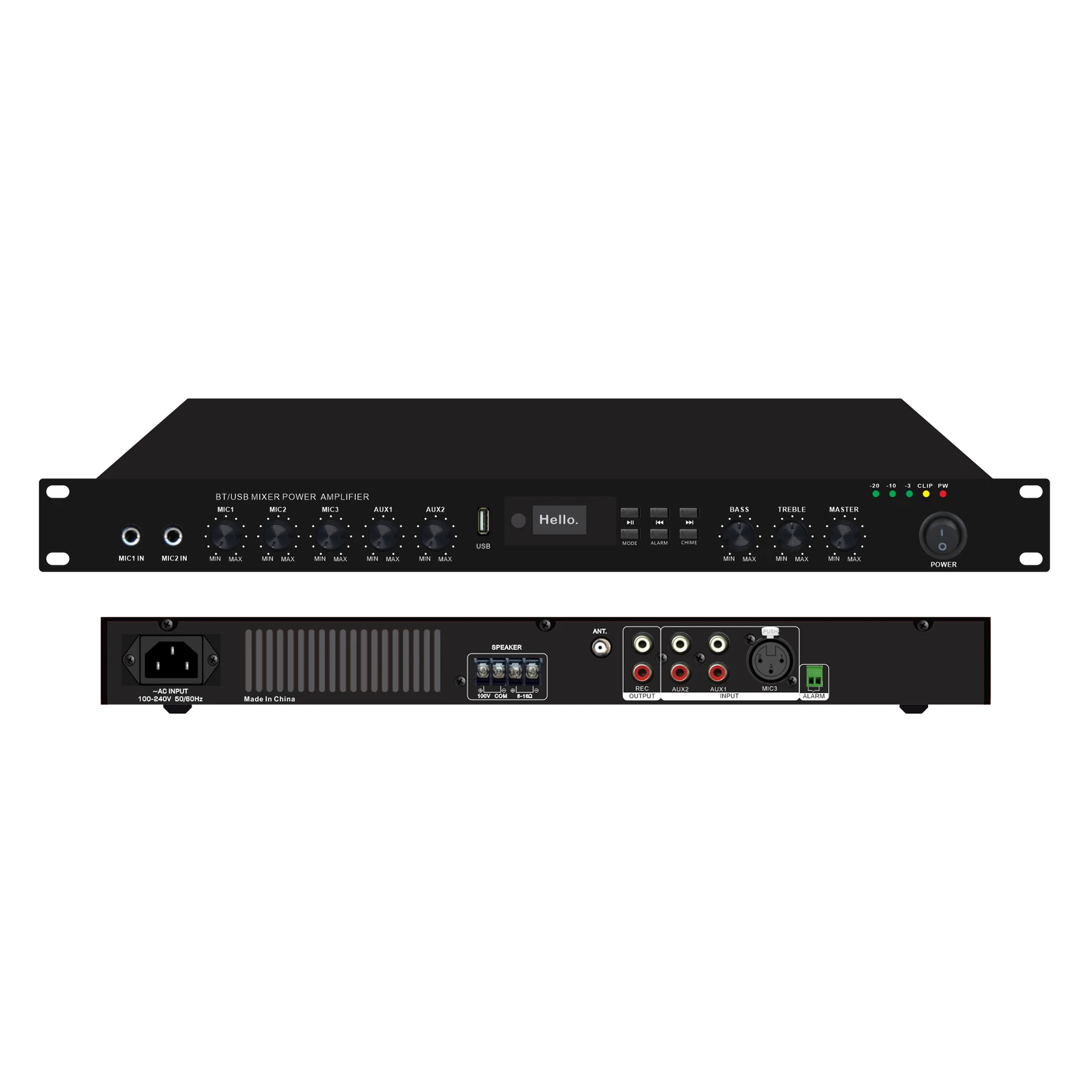 2024 new  mixer MP3 bluetooth amplifier class D hifi 240W audio amplifier profesional