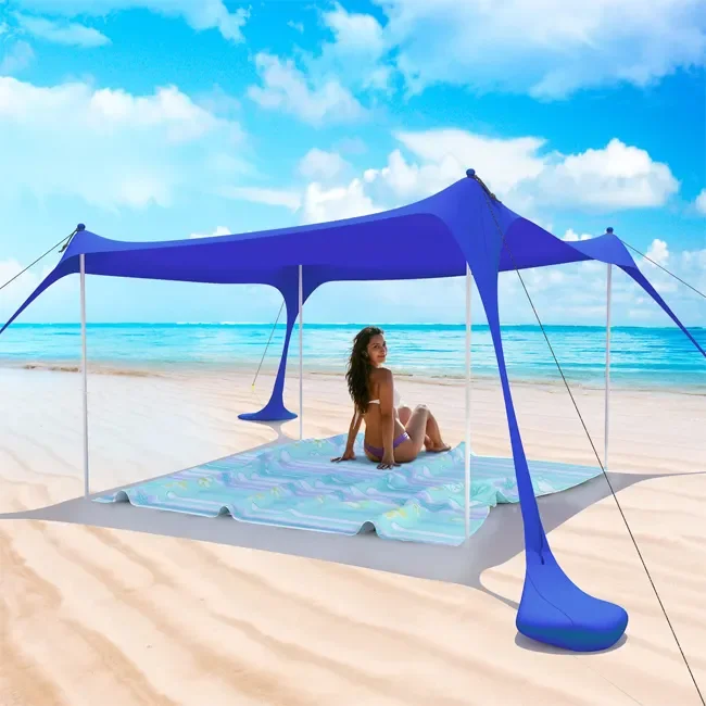 Sunshade Beach Tent Canopy Sunshade Film Beach Umbrella Summer Sun Shade Protection Vertical Awning Tarp For Beach Camping