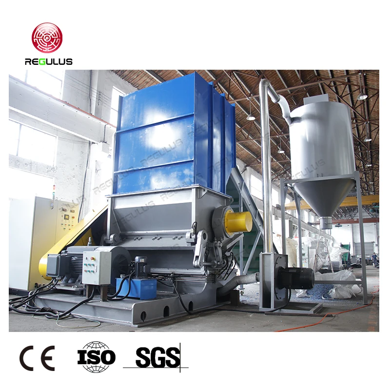 Hopper Type Automatic Plastic Films PET Bottle Basket Frames Crusher Machine