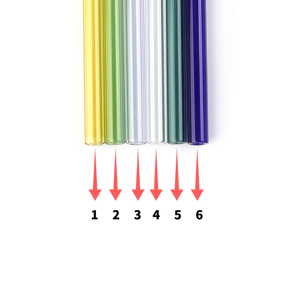 Svin Home Kitchen Recyclable Eco-friendly Reusable Custom Transparent Borosilicate Pyrex Glass Straw Set