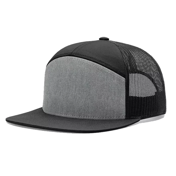 Custom Quality 7 Panel Flat Brim Rubber Patch Logo Sport Snapback Cap,Water Resistant Laser Cut Hole Perforated Hat