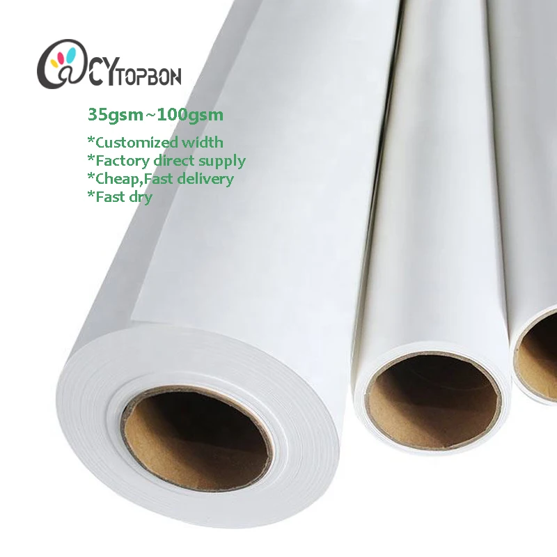 Factory Wholesale Price Low 100g 90g 80g 70g 60g 50g 40g 35g Dye Sublimation Paper Roll
