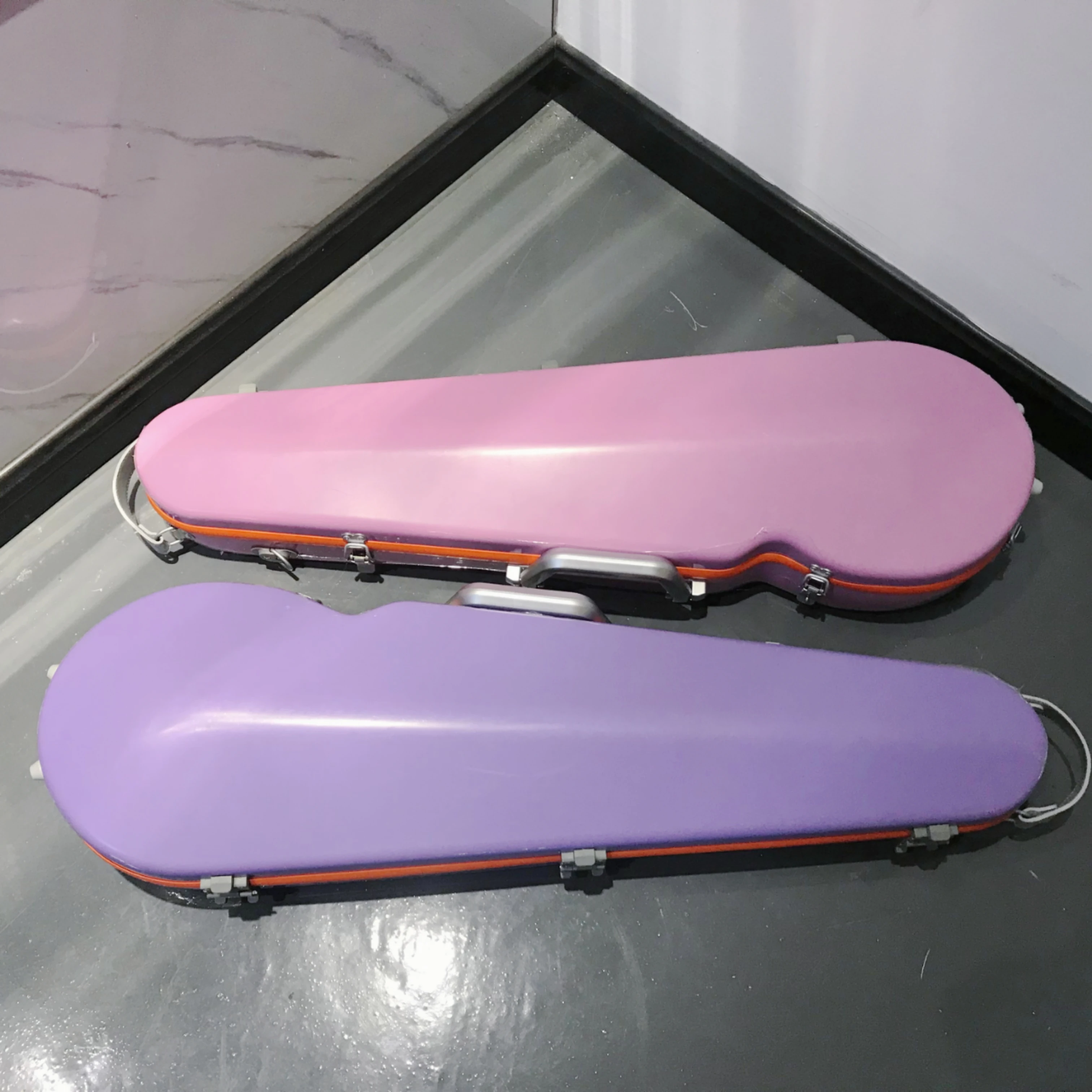 Wholesale High Grade Colorful Durable Triangle Fiberglass Violin Case