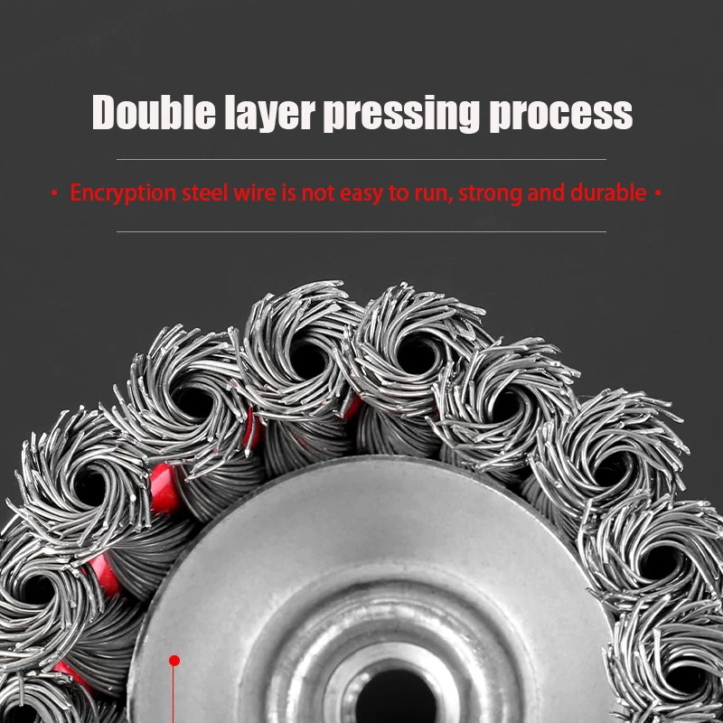 100mm Factory Twisted Knot Bevel Brush Wire Wheel Cup Steel Wire Brush For Angle Grinder