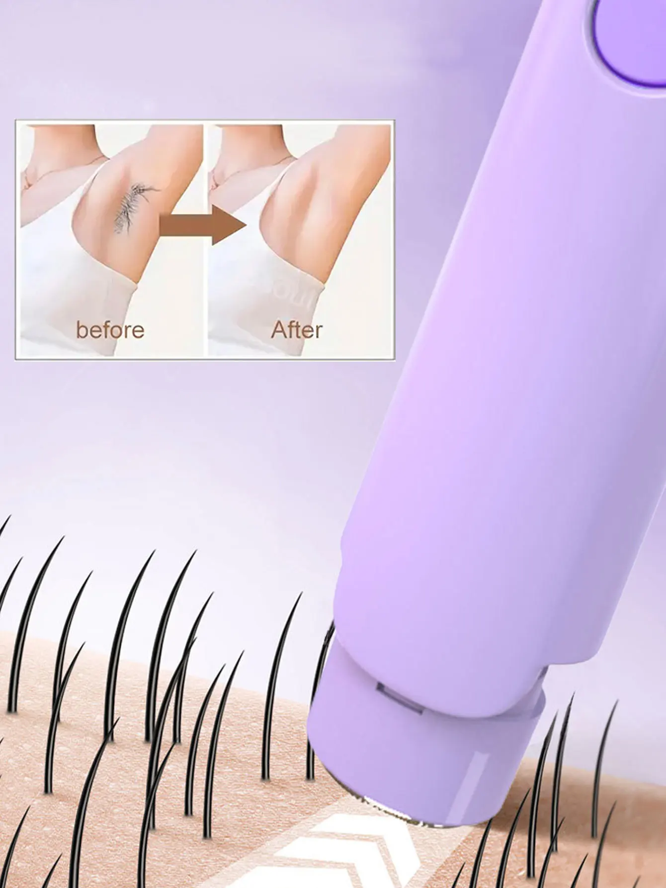 Ladies Body Hair Trimmer Remover Poratbe Body Face Painless Hair Removal Machines Epilator for Women Face