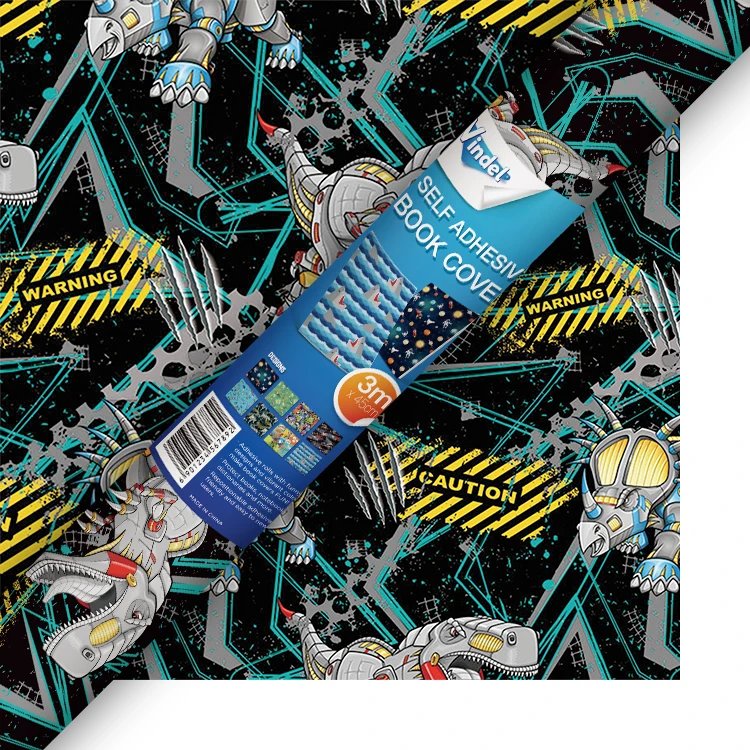 China Factory Supply Construction Vehicles/Sharks/Football Pattern Self adhesive Film Pp Book Cover for Boy