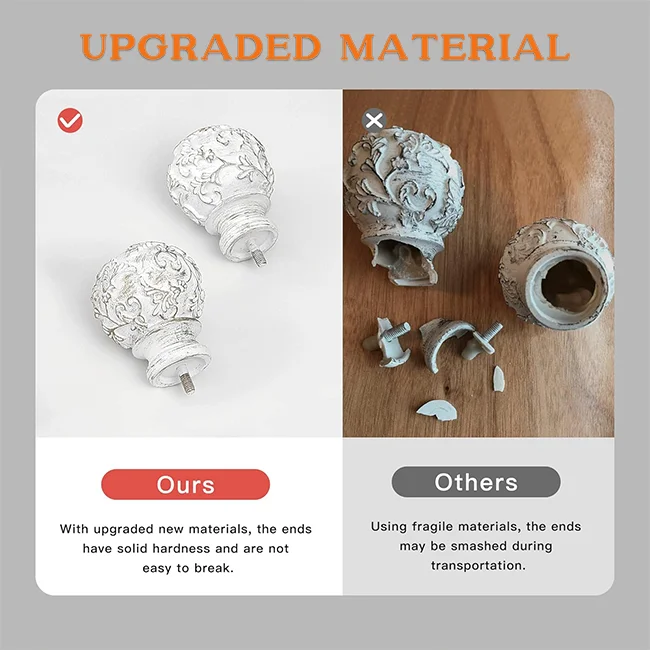 Modern style curtain pole white curtain poles tracks accessories home curtain rod set