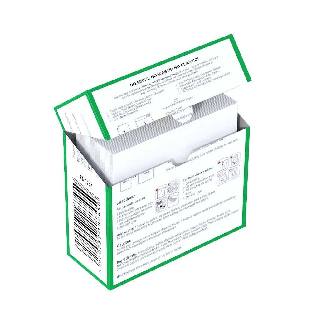 FNC745 finice laundry soap and softner sheets special shape laundry sheet plant based