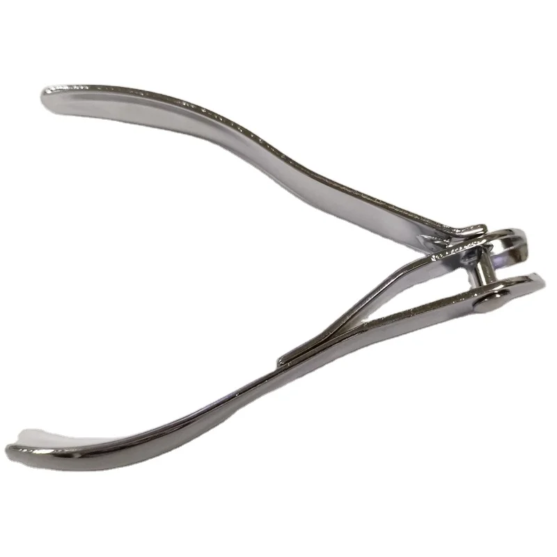 OEM nail cutter custom LOGO 10cm silver Carbon steel oblique nail clippers for Finger toe thick 1.5 MM portable nail clippers