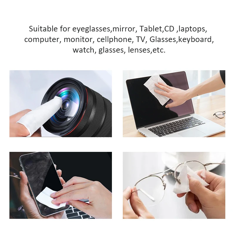 Popular OEM custom logo disposable individual camera cleaning lens wipes for glasses