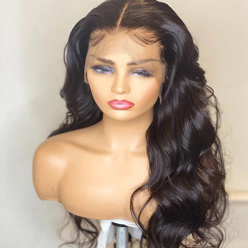 High Quality 150% Density Human Hair Wigs Virgin Remy Brazilian Transparent lace Frontal Kinky Curly Lace Wig