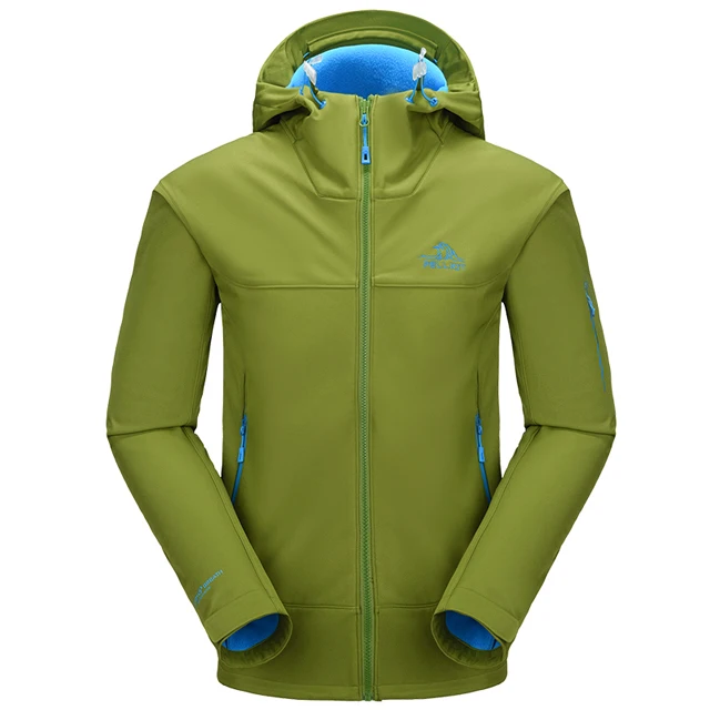 Pelliot fleece lined sports hiking camping jacket outdoor softshell running jacket embroidery