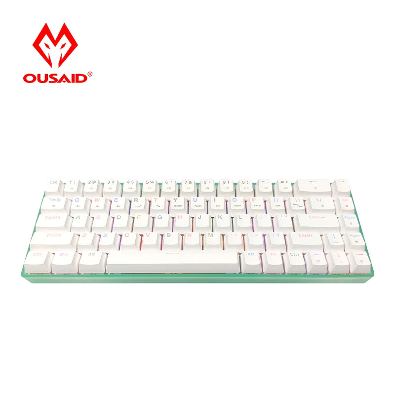 2021 Hot sale K68  Rainbow Colors BT 3.0 Dual-Mode Compact 68 Key Mechanical Gaming Keyboard for IOS Android Win