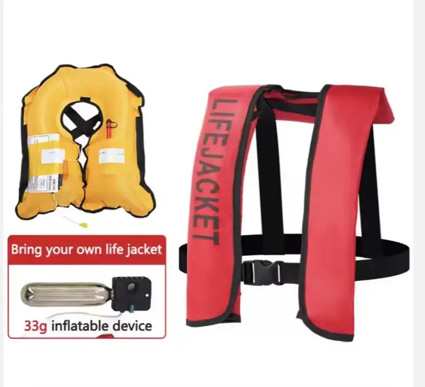 Automatic inflatable life jacket professional Marine portable fishing vest double air bag large buoyancy vest