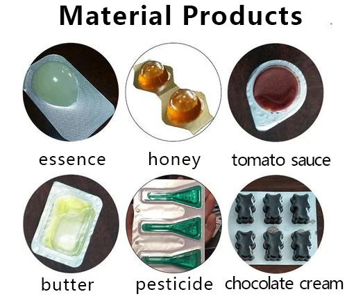 High Capacity Automatic Packaging For Chocolate Butter Jam Honey Filling Liquid Blister Packing Machine