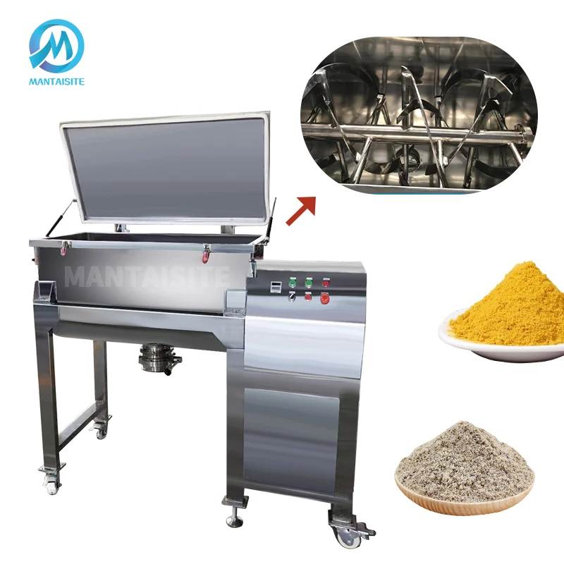 Commercial Stainless Steel High Efficient Industrial Horizontal Animal Feed Screw Ribbon Blender Mixer