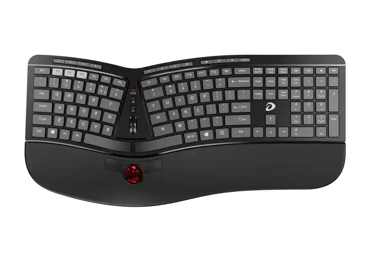 Ergonomic Teclado Vertical Quiet Ergonomic Wireless Keyboard With A Trackball For Programmers