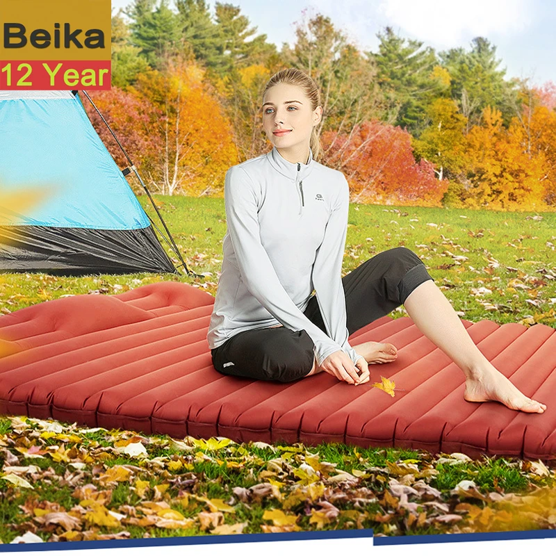 Trend Product Ultralight Air Tube Inflatable Sleeping Pad With Built In Pump Outdoor Air Mattress
