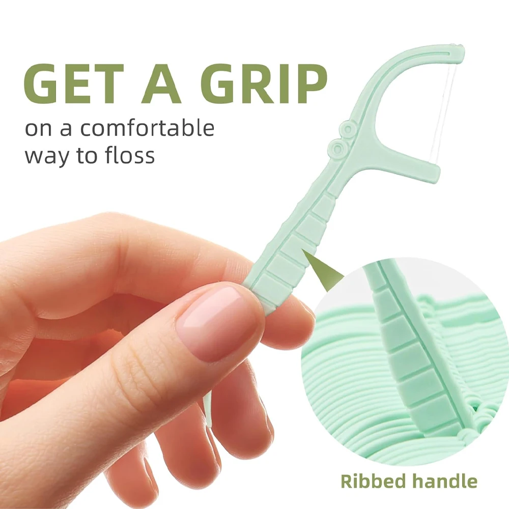Mint Flavor Teeth Flosser 8 Picks Per Bag Thin Eco Dental Floss Picks