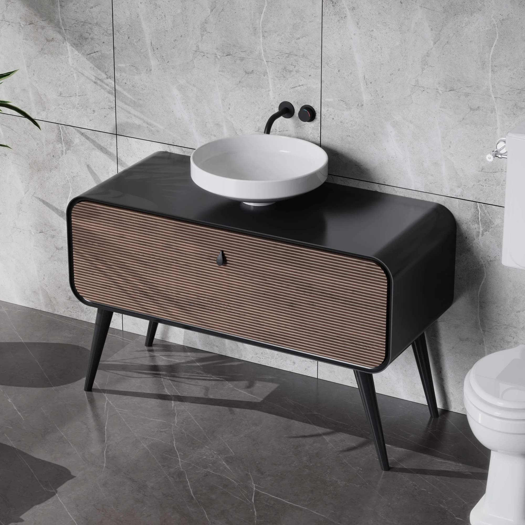 New ceramic basin bathroom vanity floor standing bathroom cabinet