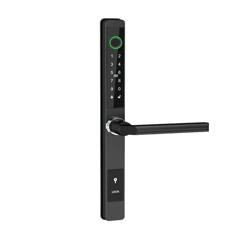 Aluminum alloy grade C lock cylinder entry door lock intelligent fingerprint electronic lock for door