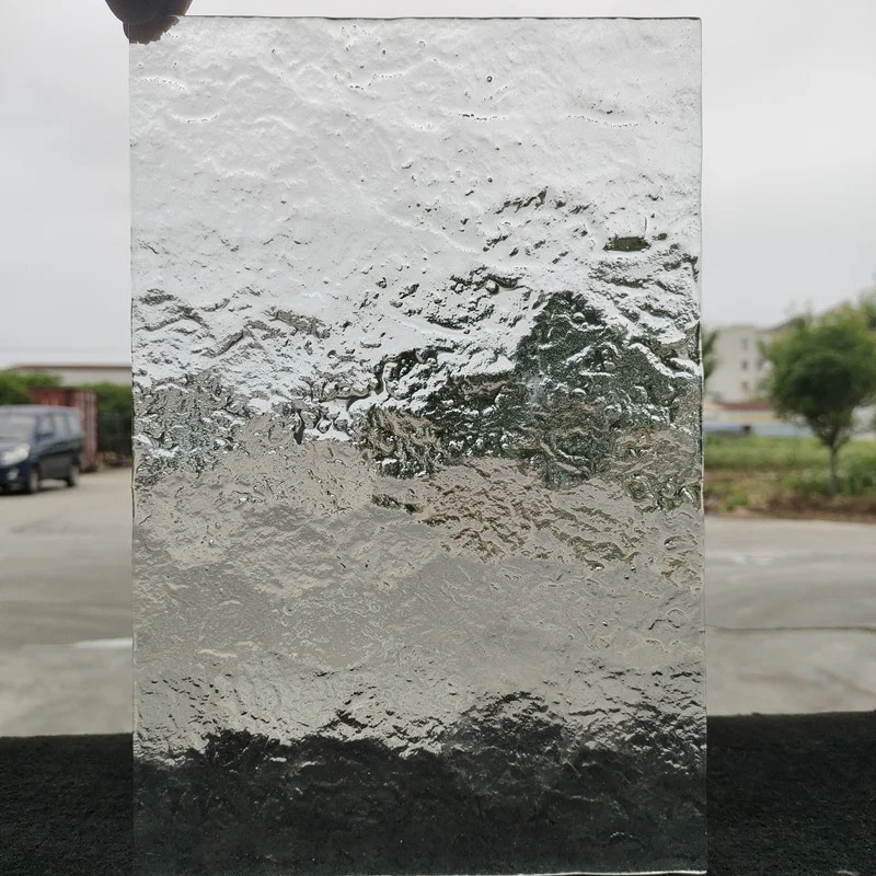 Rocky Textured Clear Low Iron Patterned Glass