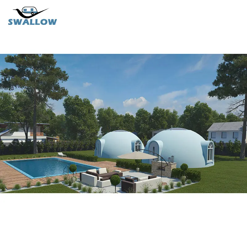 Сборный дом экологически чистый материал Купольный устойчивый к ураганам огнестойкий пенопластовый