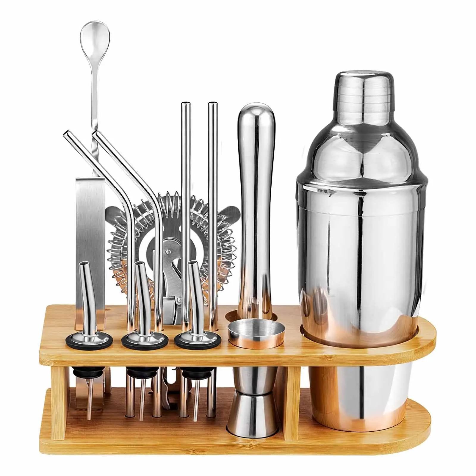 Cocktail Shaker Set Bartender Kit with Stand Bar Kit Drink Mixer Set for Drink Mixing