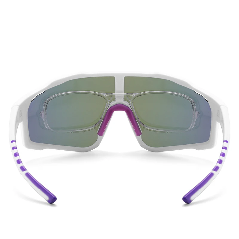 FW 3092 Fashion One Piece Mirror Lens Sun Glasses Wrap Around Men Women Cycling Sport Polarized Sunglasses Custom Logo