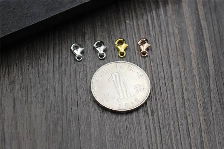 WHOLE SALE BULK PRICE .100% Real 925 Sterling Silver 8 MM-11 mm Lobster Clasp Jewelry Findings Connector Components for DIY