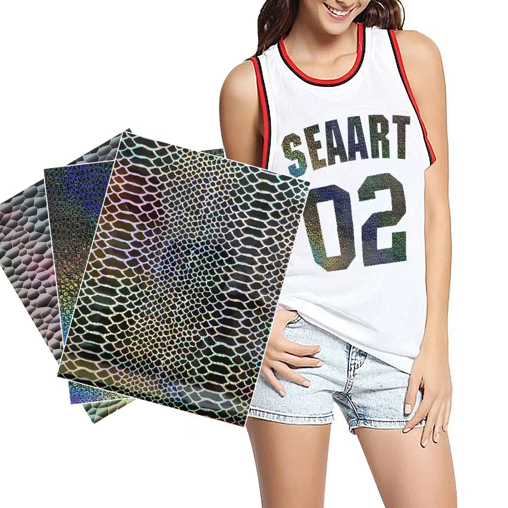 Special Cost Effective Turtle Shell Pattern Stretchy Heat Transfer Vinyl Factory in Guangzhou PU Vinyl Film 1 Roll Clothing High