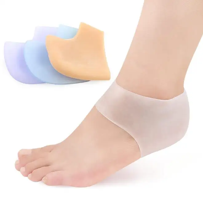 F0150 Hot High Quality Eco-friendly Silicon Heel Protector Anti-slip Maintenance Gel Foot Cushion Heel Skin Moisturizing Socks