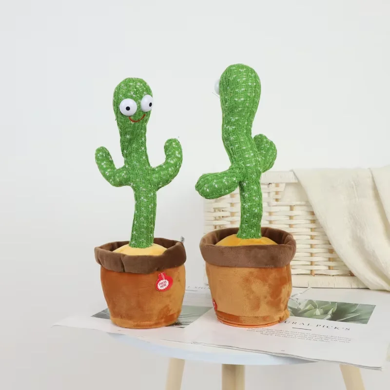 Hot Selling Christmas Gft Singing Dancing Saxophone Cactus Plush Toys Recording Toy Electric Dancing Cactus Toy
