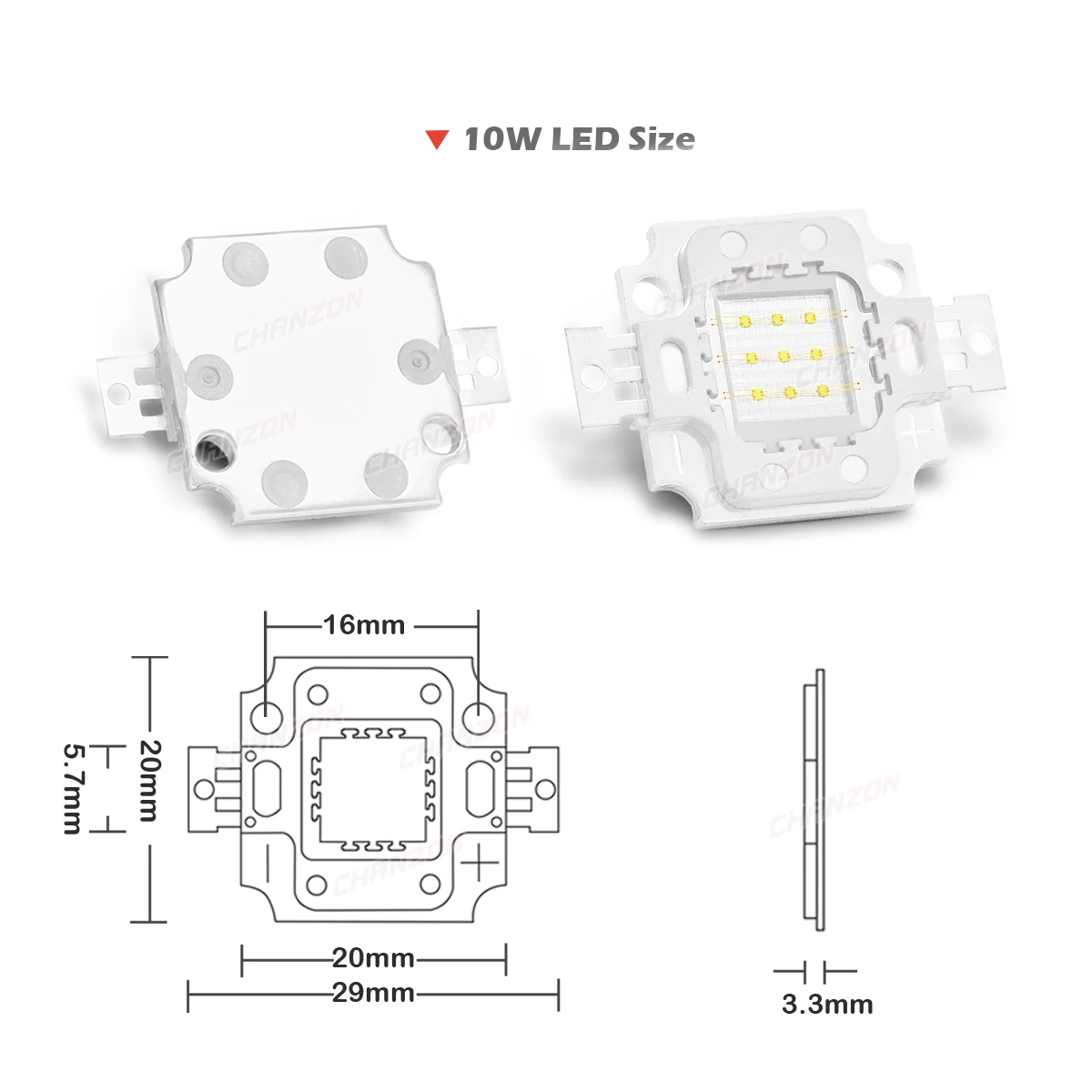 Green LED High Power LED Chip 10W (900mA) Green Bulb COB  Light Emitter Components Diode  for DIY Lamps