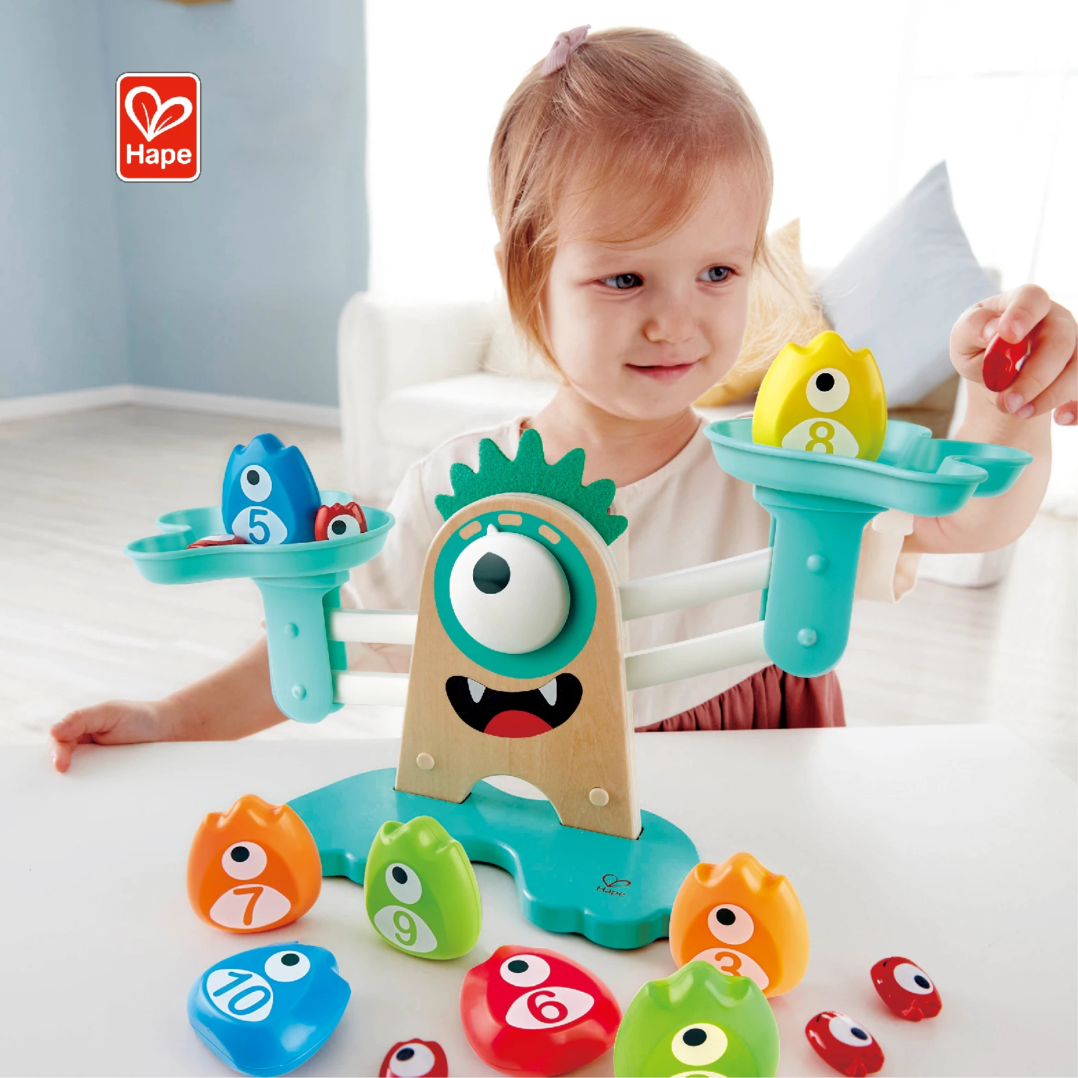 Hape подсчетная игра весы Монстр математические для дошкольного возраста деревянные детские научные паровые обучающие игрушки подарка