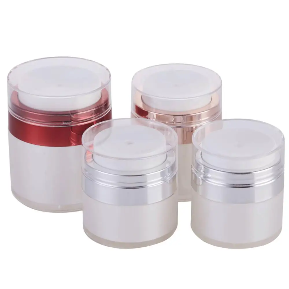 15 30 50 gms Plastic Cosmetic Skin Care Makeup Cream Airless Pump Cream Jar