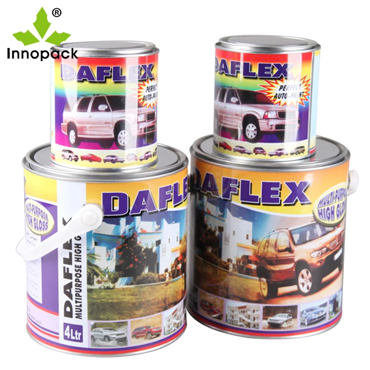 1 Liter Metal Square Round Tin Can For Paint With Lids Body Welding Empty Paint Buckets 1L /Gallon Factory Clear paint Cans