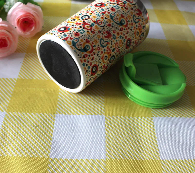 biodegradable bamboo fibre coffee cup 12 oz stainless steel tumbler with plastic lid