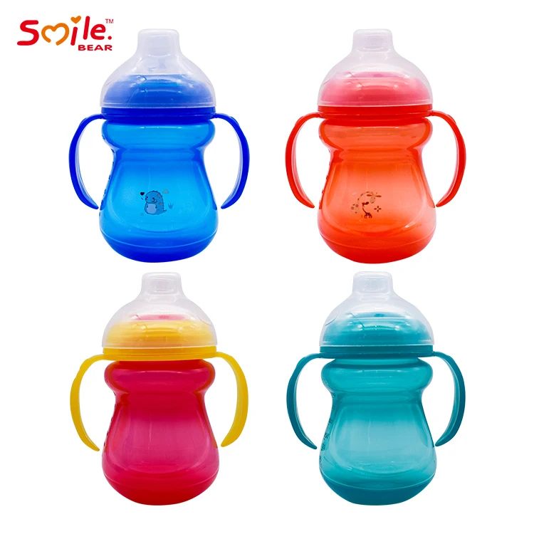 270 ml  Drinking Cup BPA Free PP Material Silicone Spout Baby Sippy Bottle Cup With Handle