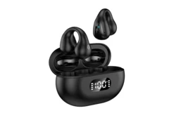 2023 New Hot Wireless Ear Clip Bone Earbuds Conduction Headphone BT5.3 Touch Clip-on Wireless Earphone With  Led Display Headset